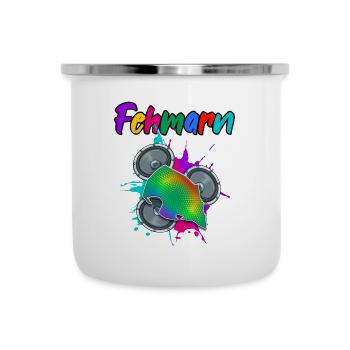 Fehmarn Beat - Emaille-Tasse - Weiß - Vorne