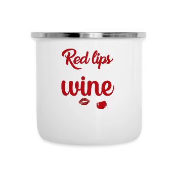Siddikur Wein - Emaille-Tasse - Weiß - Vorne