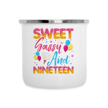 Sweet Sassy And Nineteen Sprinkles Delicious - Camper Mug - white - Front