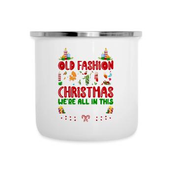 Altmodische Familienweihnacht Ugly Christmas - Emaille-Tasse - Weiß - Vorne