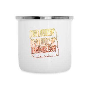 Leverkusen Germany City Skyline Font - Camper Mug - white - Front