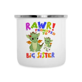 Rawr! Promotion à Big Sister Cute - Tasse émaillée - blanc - Devant