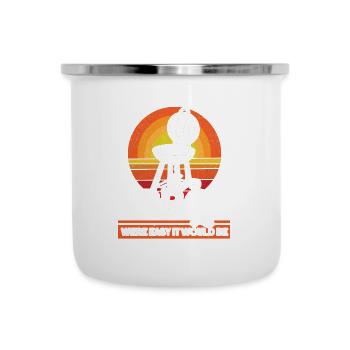 Barbecue grillades Meat Lover Grill Party Food Bbq - Tasse émaillée - blanc - Devant