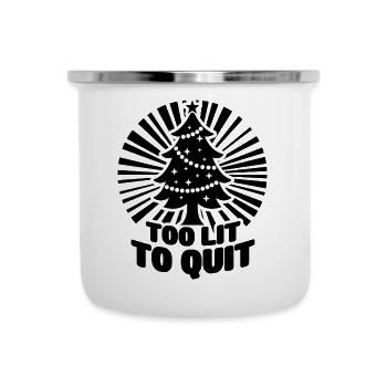 Christmas Tree Too Lit To Quit Funny Xmas Gift - Camper Mug - white - Front