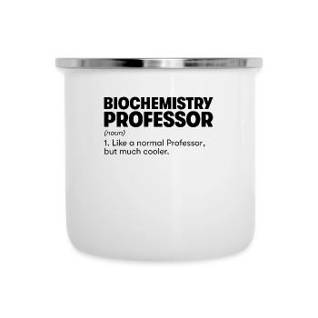 Professor für Biochemie - Emaille-Tasse - Weiß - Vorne