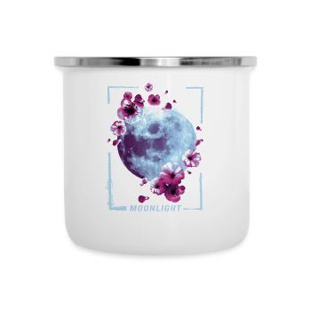 Mondschein Japanische Malerei Retro-grafik - Emaille-Tasse - Weiß - Vorne