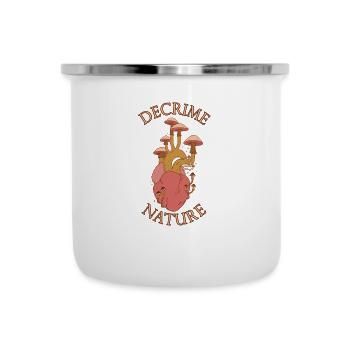 Decrime Nature Colorful Magic Mushroom Heart - Camper Mug - white - Front