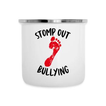 Stomp Out Mobbing Anti-bullying slogan - Camper Mug - white - Front