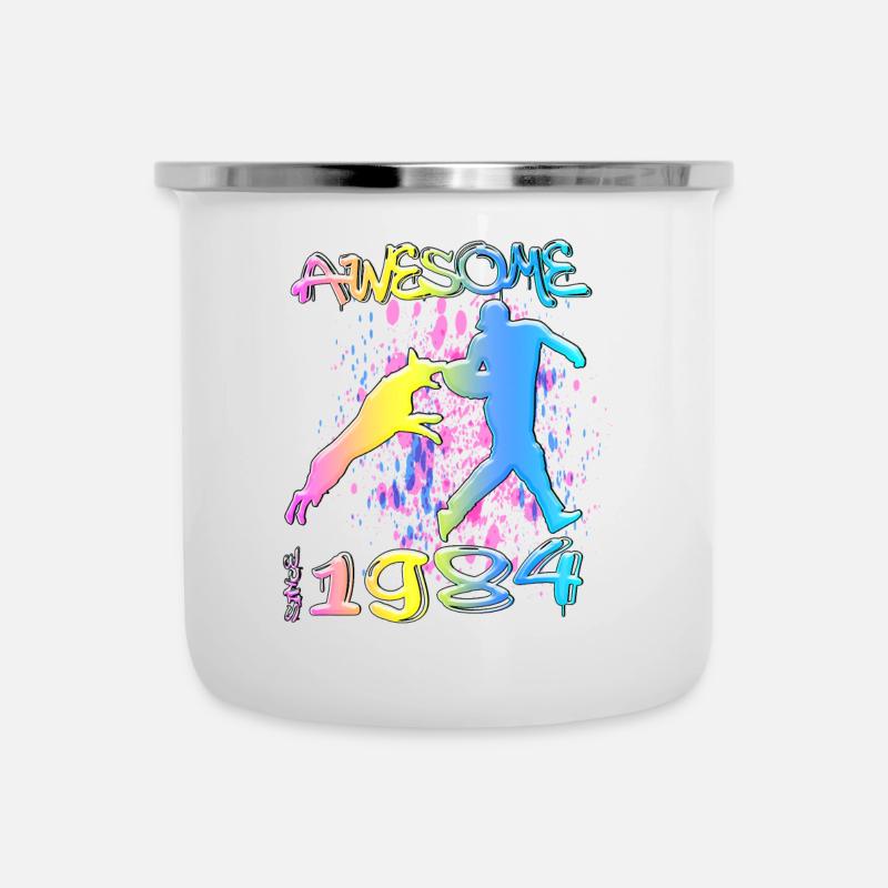 Awesome since 1984. Agility, Hundetraining - Camper Mug - white