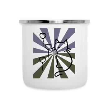 cat cat soft kitten meow xmas children - Camper Mug - white - Front