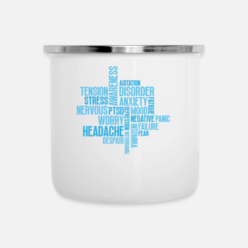 Anxiety awareness stops depression and - Camper Mug - white