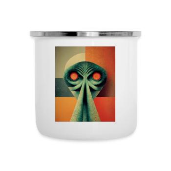 Alinen bauhaus Vintage Style v 01 - Emaille-Tasse - Weiß - Vorne