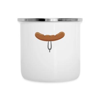 Wettkampf Hot dog Geschenkidee - Emaille-Tasse - Weiß - Vorne