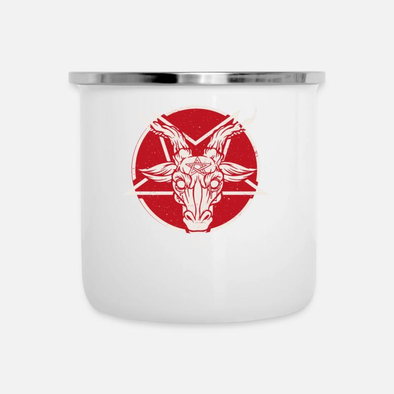 Baphomet Satanic Goat Satan Devil Okkulte - Emaille-Tasse - Weiß