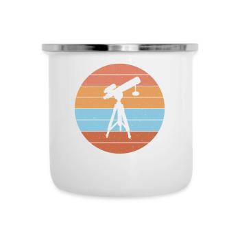 Télescope All Planet pour le système solaire dans le - Tasse émaillée - blanc - Devant