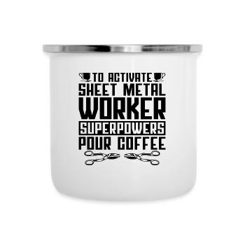 Pour activer les fabricants de tôles - Tasse émaillée - blanc - Devant