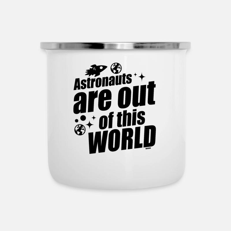 Idée cadeau de fusée spatiale astronaute - Tasse émaillée - blanc
