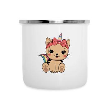 Ocelot unicorn - Camper Mug - white - Front
