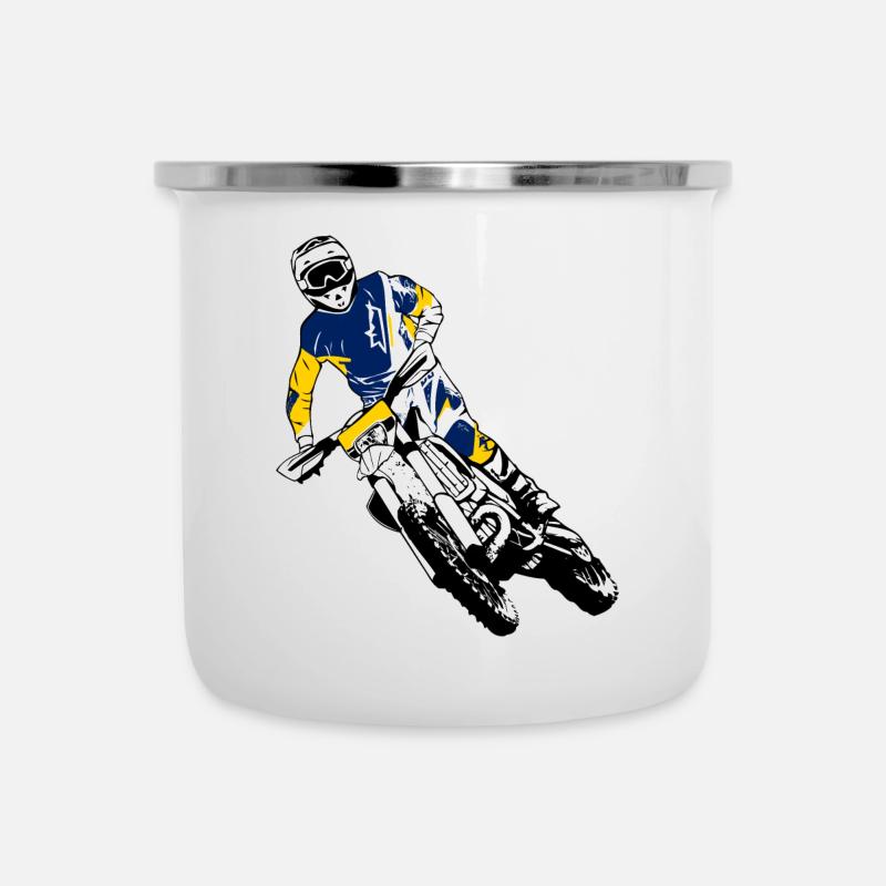 Enduro Tout-terrain - Tasse émaillée - blanc