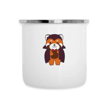 Red Panda Halloween Cute Devil Vampire Costume - Camper Mug - white - Front