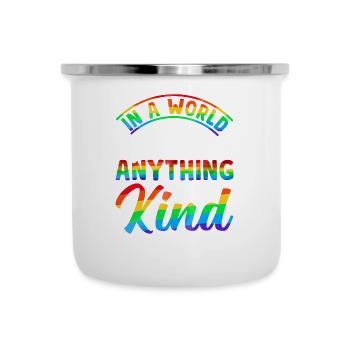 Lgbtq Gay Awareness Rights Unterstützen Pride - Emaille-Tasse - Weiß - Vorne
