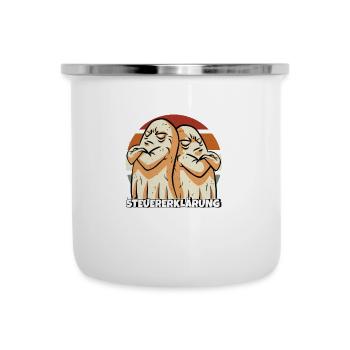 Steuererklärung - Emaille-Tasse - Weiß - Vorne