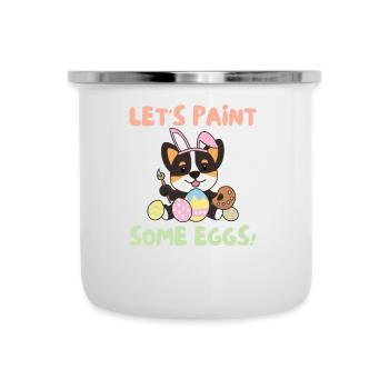 cute dogs for Easter Corgi - Camper Mug - white - Front