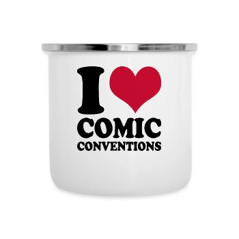 Comic Messe I Love Comic Conventions - Emaille-Tasse - Weiß - Vorne