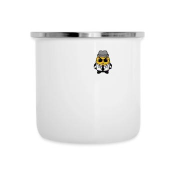 Cute Kawaii Pineapple in Gangster Mafia Style Pocket - Camper Mug - white - Front