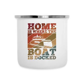 Segelboot Kapitän Spruch Zum Segeln - Emaille-Tasse - Weiß - Vorne