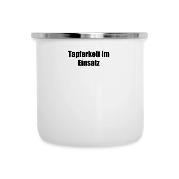 Feuerwehr - Tapferkeit im Einsatz - Emaille-Tasse - Weiß - Vorne