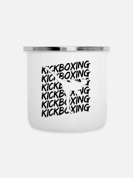 Kickboxing - Emaille-Tasse - Weiß