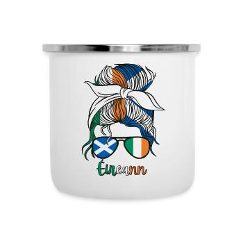 Éireann Half Scottish Half Irish Girl Ireland - Camper Mug - white - Front
