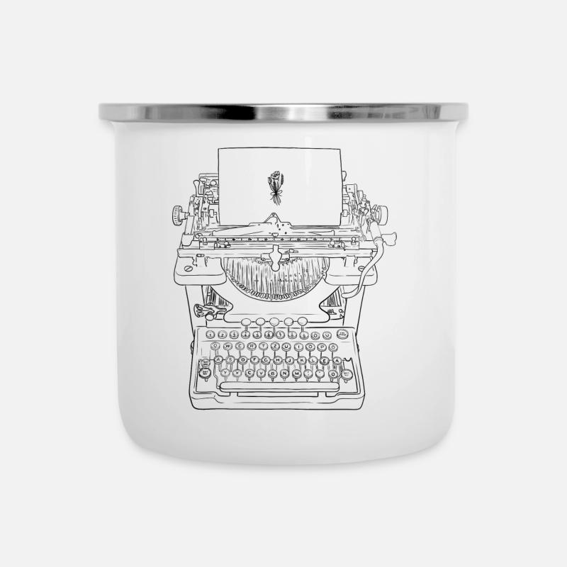 L’amour de la machine à écrire - Tasse émaillée - blanc