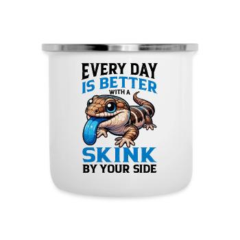 Collectionneur de lézard amoureux des reptiles - Tasse émaillée - blanc - Devant