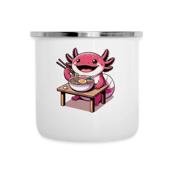 But first ramen sweet axolotl eats ramen - Camper Mug - white - Front