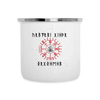 Vegvisir 2 - Tasse émaillée - blanc - Devant