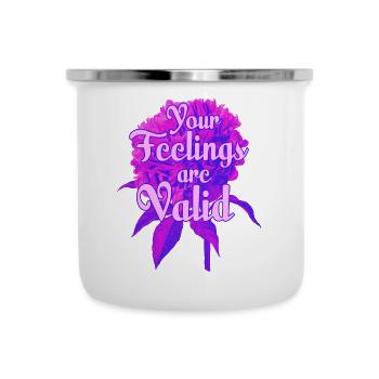 Your Feelings Are Valid Anxiety Depression Therapy - Camper Mug - white - Front