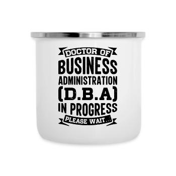 BWL Betriebswirtschaft Büro - Emaille-Tasse - Weiß - Vorne