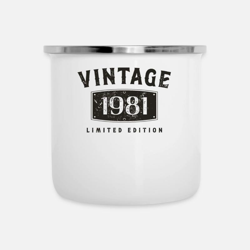 Anniversaire 1981 Edition Limitée Millésime 1981 - Tasse émaillée - blanc
