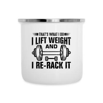 Gym Etiquette und Hygiene Leitfaden - Emaille-Tasse - Weiß - Vorne
