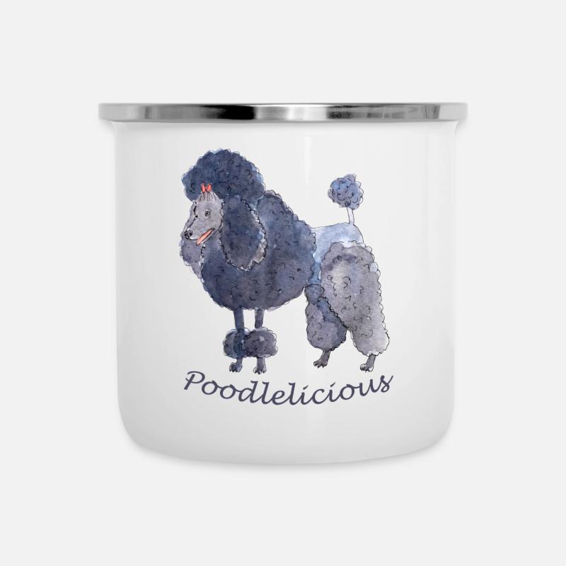 Poodle poodleicious Puddel - Camper Mug - white