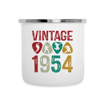 vintage 1954 Guitar Pick Guitar Playerbdayguitaris - Camper Mug - white - Front