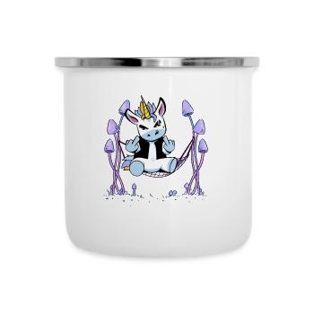 Einhörner Einhorn Hängematte - Emaille-Tasse - Weiß - Vorne