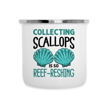 Seashell Shell Collector Scallop - Camper Mug - white - Front