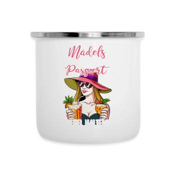 Mädels Egal Was Passiert Pegel Halten - Emaille-Tasse - Weiß - Vorne
