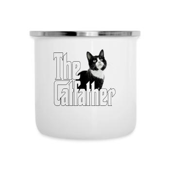 Cat Dad The Catfather Crazy Cat Father Kitty Daddy - Camper Mug - white - Front