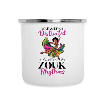 Witziger Zouk Tänzer Spruch - Emaille-Tasse - Weiß - Vorne