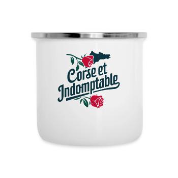 Corse et Indomptable Beauté Nature Liberté - Tasse émaillée - blanc - Devant