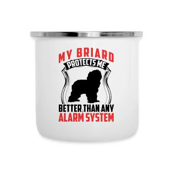 Briard protects me Berger de Brie - Camper Mug - white - Front